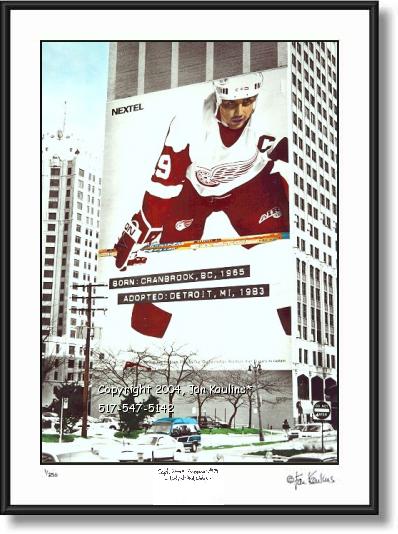 Steve Yzerman mural photo art YZERMAN mural