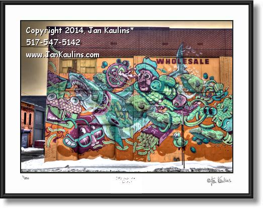 Click on this image to see an enlarged view of DETROIT GRAFFITI ART photo print Detroit #4.