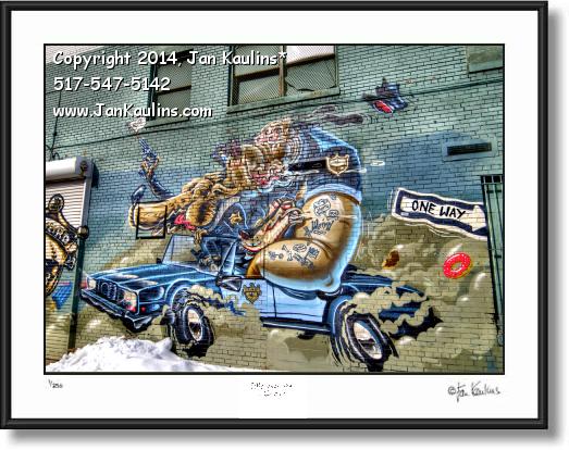 Click on this image to see an enlarged view of DETROIT GRAFFITI ART photo print Detroit #6.