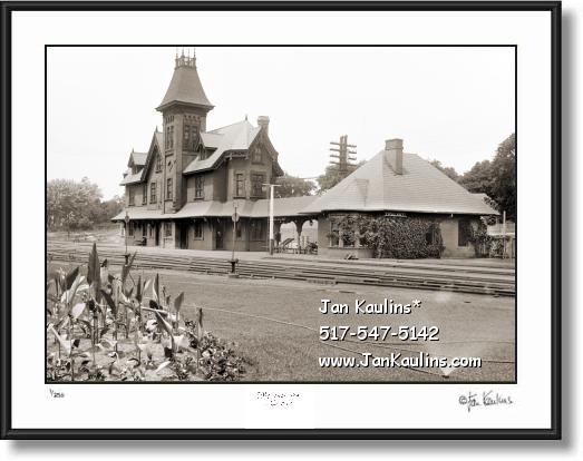 Click on this image to see an enlarged view of Vintage Old YPSILANTI TRAIN DEPOT photo print .