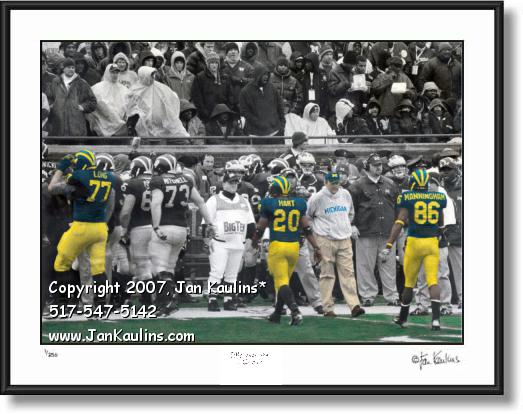 Click on this image to see an enlarged view of Lloyd Carr LAST FINAL GAME photo picture print.