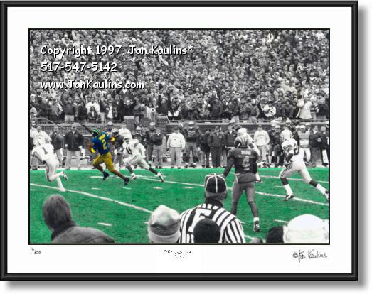Click on this image to see an enlarged view of Charles Woodson photo Michigan Stadium photo.