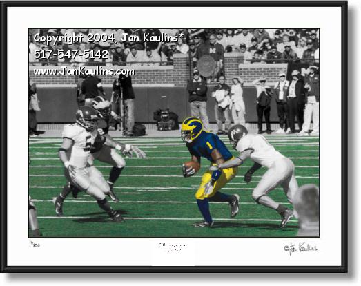 Click on this image to see an enlarged view of Braylon Edwards UofM photo picture MICHIGAN.