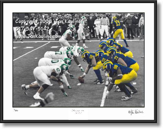 Click on this image to see an enlarged view of HOUSE DIVIDED photo art print UofM vs MSU.