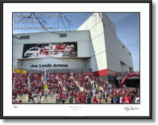 Click on this image to see an enlarged view of JOE LOUIS ARENA FINAL LAST GAME photo print.