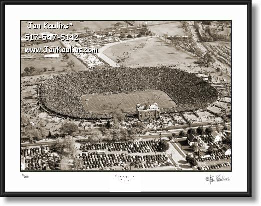 Click on this image to see an enlarged view of Old Vintage MICHIGAN STADIUM 1946 photo.