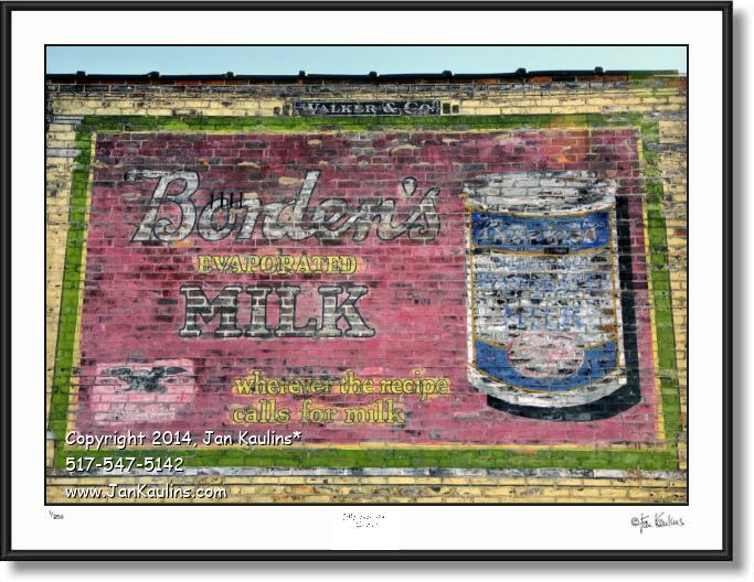 Click on this image to see an enlarged view of BORDEN'S MILK GHOST SIGN DETROIT photo.