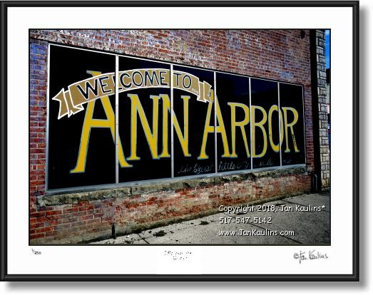 Click on this image to see an enlarged view of WELCOME TO ANN ARBOR photo art print.