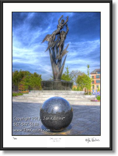 Click on this image to see an enlarged view of Birmingham MI M Fredericks sculpture photo.
