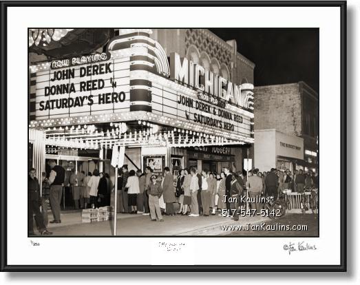 Click on this image to see an enlarged view of OLD MICHIGAN THEATRE ANN ARBOR photo print.