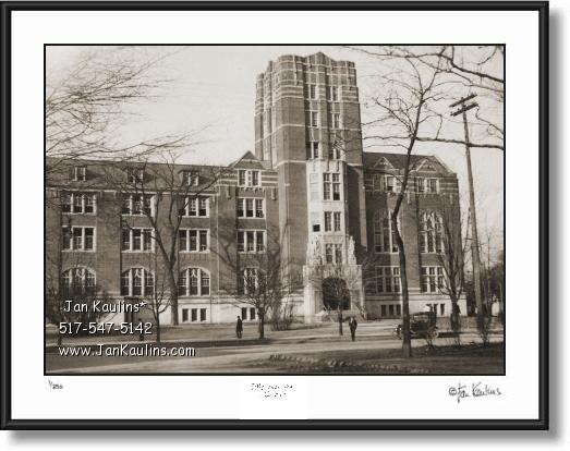 Click on this image to see an enlarged view of Old 1919 MICHIGAN UNION Ann Arbor photo print.