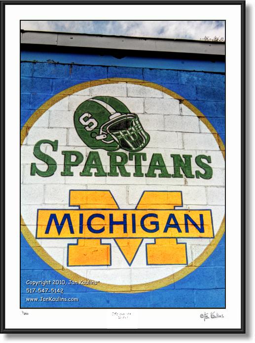 Click on this image to see an enlarged view of HOUSE DIVIDED UofM MSU House Divided photo.