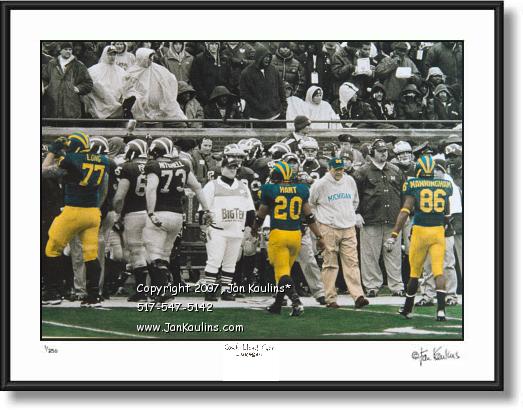 Click on this image to see an enlarged view of Lloyd Carr LAST FINAL GAME photo picture print.