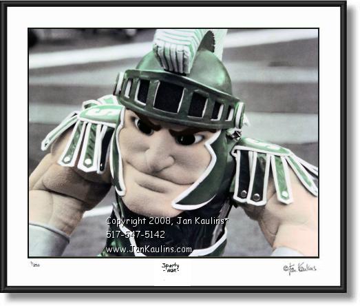 Click on this image to see an enlarged view of SPARTY photo MSU Sparty MSU photo art print.