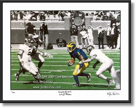 Click on this image to see an enlarged view of Braylon Edwards UofM photo picture MICHIGAN.