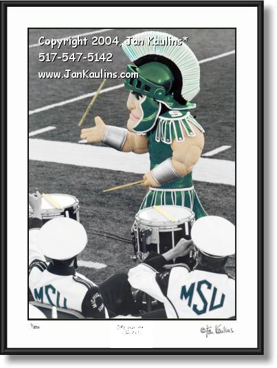 Click on this image to see an enlarged view of SPARTY MSU SPARTY picture photo Sparty print.