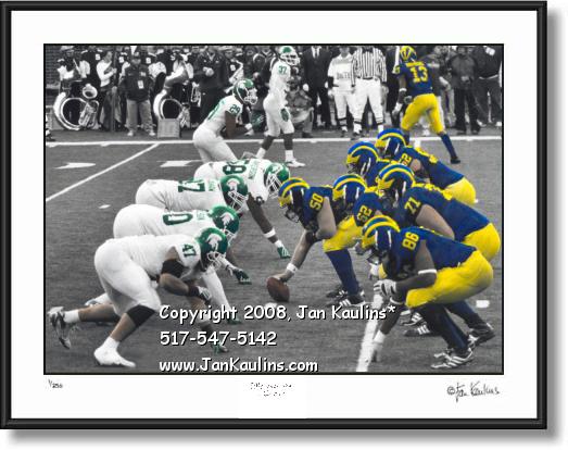 Click on this image to see an enlarged view of MSU WINS!  MSU 35 vs. UofM 21 photo art print.