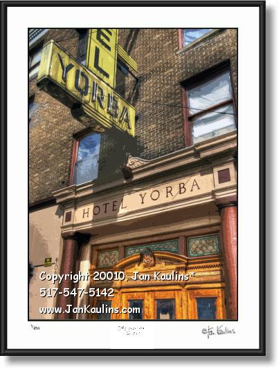 Click on this image to see an enlarged view of HOTEL YORBA photo art print HOTEL YORBA photo.