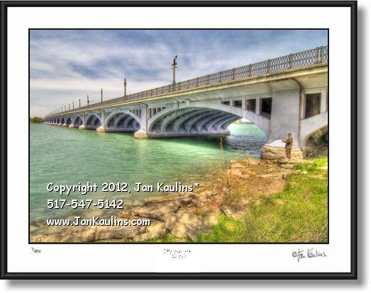 Click on this image to see an enlarged view of BELLE ISLE BRIDGE photo picture print Belle Isle.