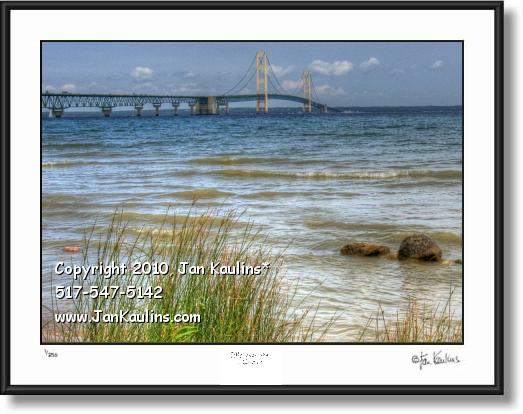 Click on this image to see an enlarged view of MACKINAC BRIDGE photo print MACKINAC Bridge.