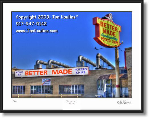 Click on this image to see an enlarged view of BETTER MADE CHIPS Factory photo art print.