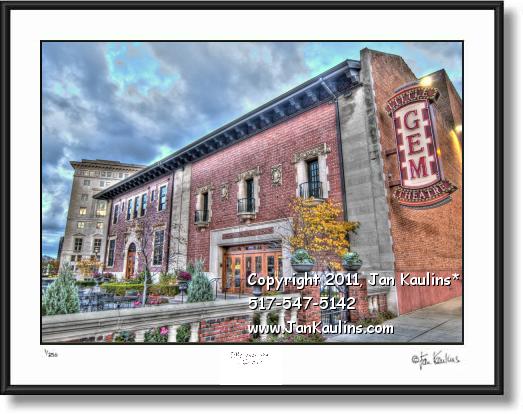 Click on this image to see an enlarged view of GEM THEATER Gem Theater Detroit photo print.