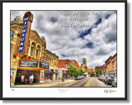 Click on this image to see an enlarged view of Ann Arbor photo art print Liberty St. & State St..