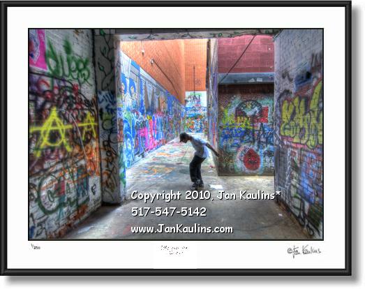 Click on this image to see an enlarged view of Ann Arbor photo art print photo ALLEY DANCER.