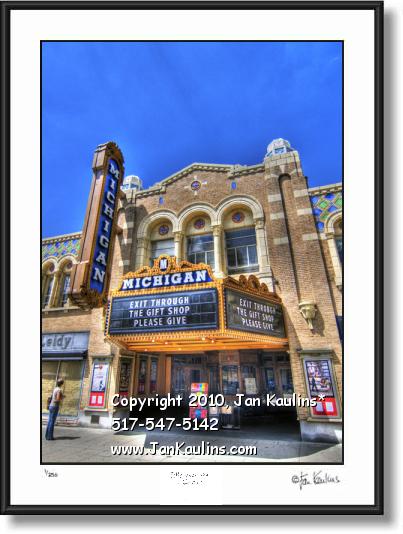 Click on this image to see an enlarged view of MICHIGAN THEATRE Ann Arbor photo art print.
