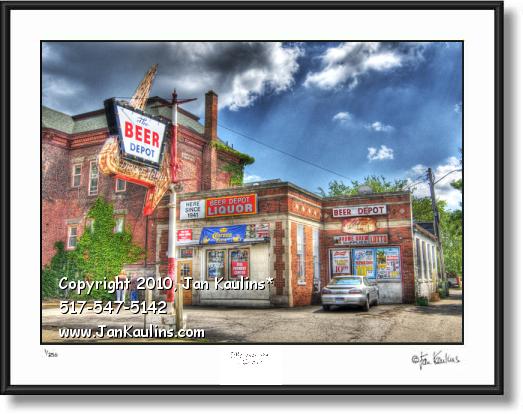 Click on this image to see an enlarged view of ANN ARBOR photo art print picture BEER DEPOT .