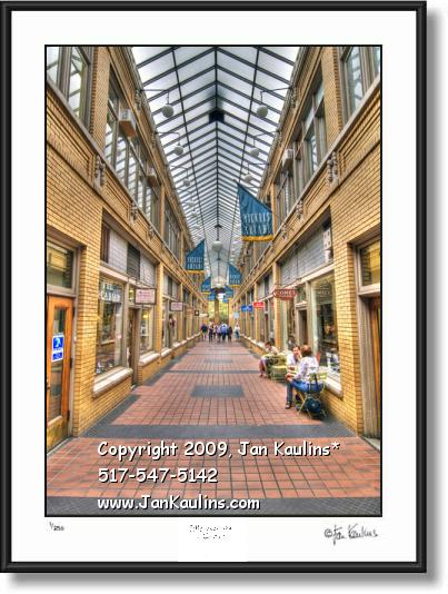 Click on this image to see an enlarged view of NICKELS ARCADE Ann Arbor photo art print.