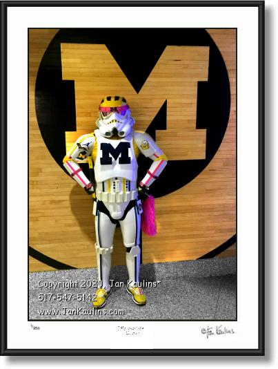 Click on this image to see an enlarged view of WOLVERINE TROOPER  UofM photo print art.