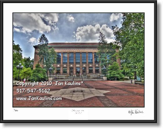 Click on this image to see an enlarged view of HATCHER GRADUATE LIBRARY photo art print UofM.