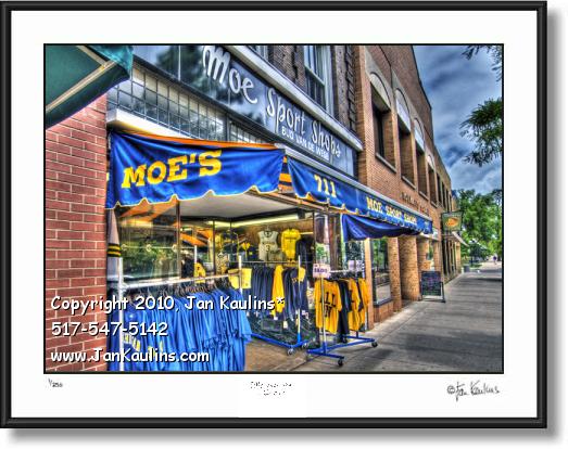 Click on this image to see an enlarged view of MOE'S SPORT SHOP UofM Ann Arbor photo art.
