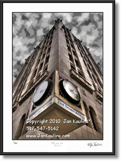 Click on this image to see an enlarged view of FIRST NATIONAL BLDG. Ann Arbor photo art print.
