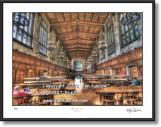 Click on this image to see an enlarged view of UofM Law School Law Library photo art print.