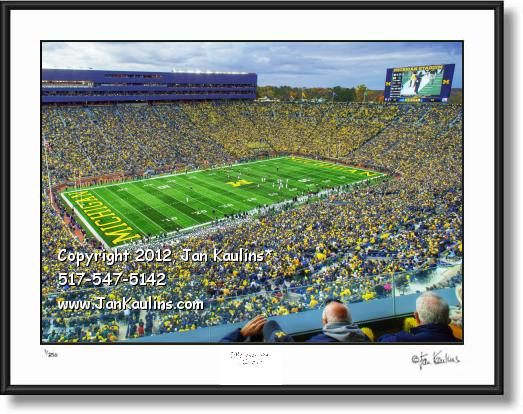 Click on this image to see an enlarged view of MICHIGAN STADIUM UofM photo art print for sale.