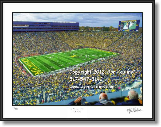 Click on this image to see an enlarged view of MICHIGAN STADIUM UofM photo art print for sale.