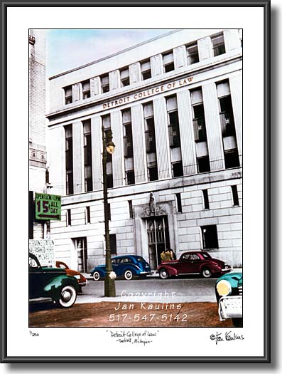DETROIT COLLEGE LAW picture photograph print
