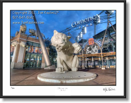 Click on this image to see an enlarged view of COMERICA PARK FRONT ENTRANCE photo print.