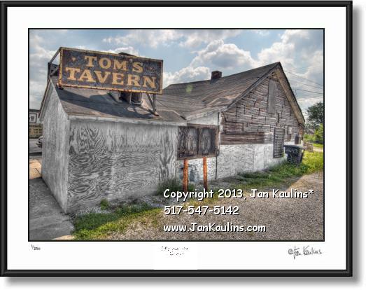 Click on this image to see an enlarged view of TOM'S TAVERN Detroit photo Toms Tavern print.