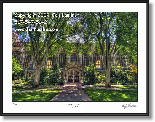 Click on this image to see an enlarged view of University of Michigan Law Quad photo art print.