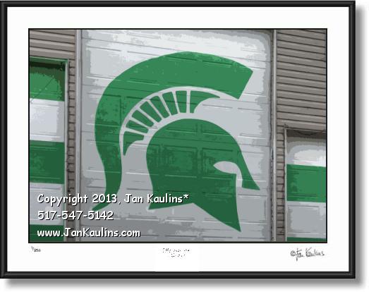 Click on this image to see an enlarged view of MSU SPARTAN logo MSU SPARTAN photo art print.