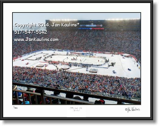 Click on this image to see an enlarged view of WINTER CLASSIC 2014 UofM Stadium photo print.